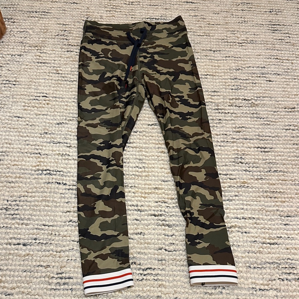 The Upside Women’s Camo Leggings with Striped Cuffs